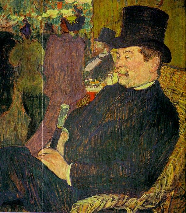  Henri  Toulouse-Lautrec Portrait of Monsieur Delaporte at the Jardin de Paris Spain oil painting art